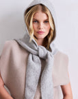 The Alpaca Hooded Scarf Blizzard Grey