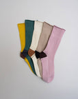 Scalloped Edge Socks - Retro Colors
