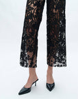 Tina Lace Splice Jeans in Black