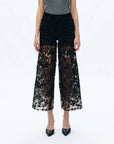 Tina Lace Splice Jeans in Black