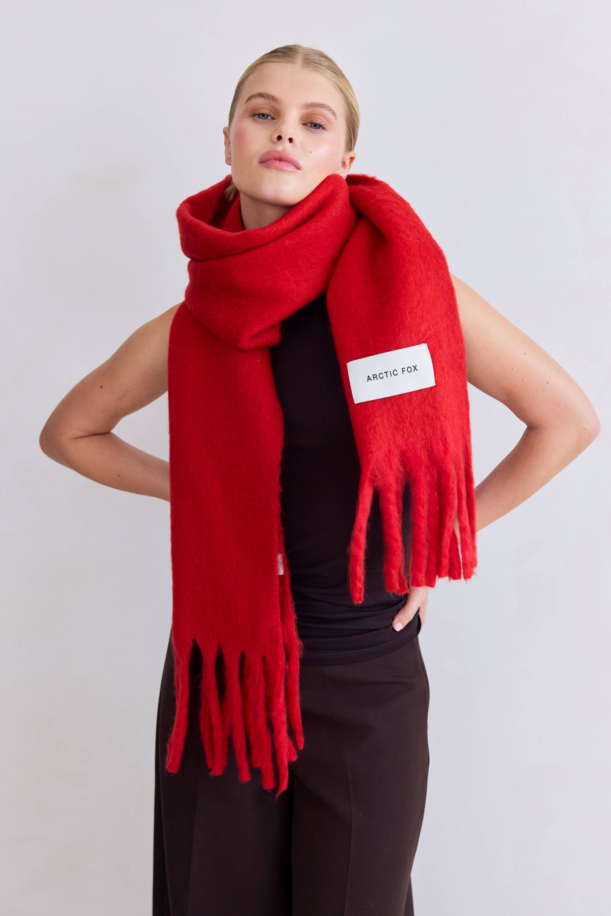 The Stockholm Scarf  Crimson Red