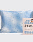 Satin Pillowcase Standard - Gingham Blue