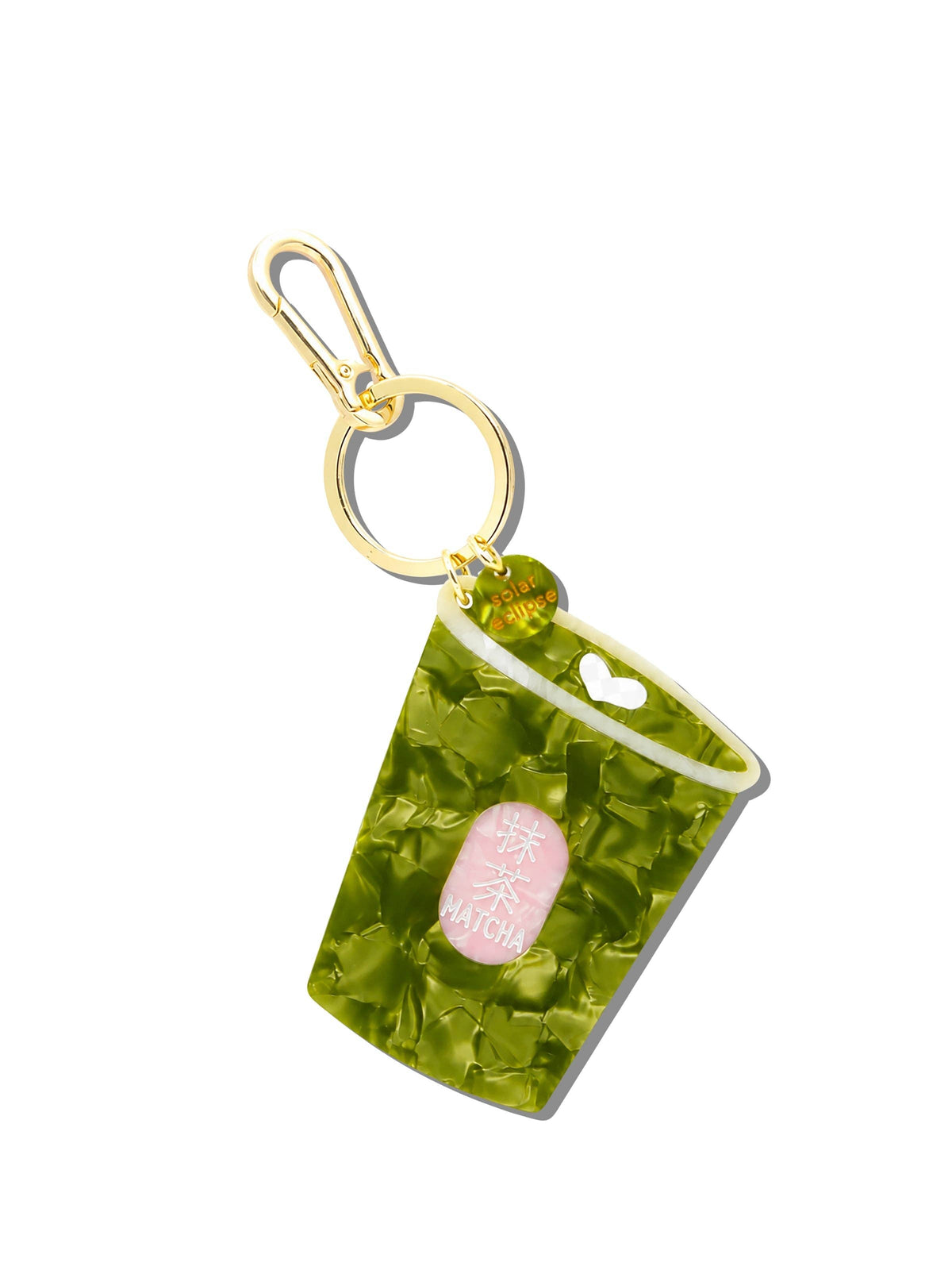 Hand-painted Matcha Bag Charm + Keychain