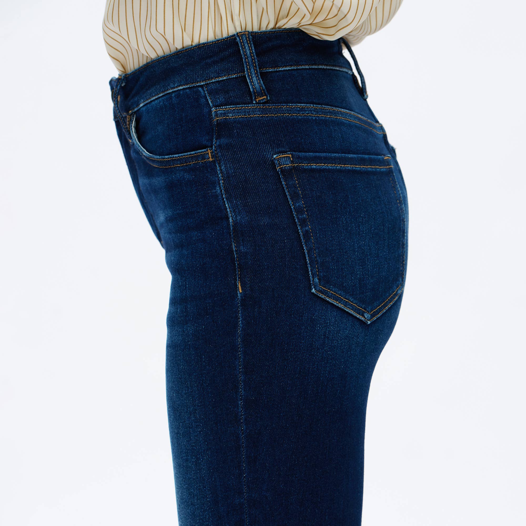 Holly Flare Jeans with Finished Hem &amp; Slit