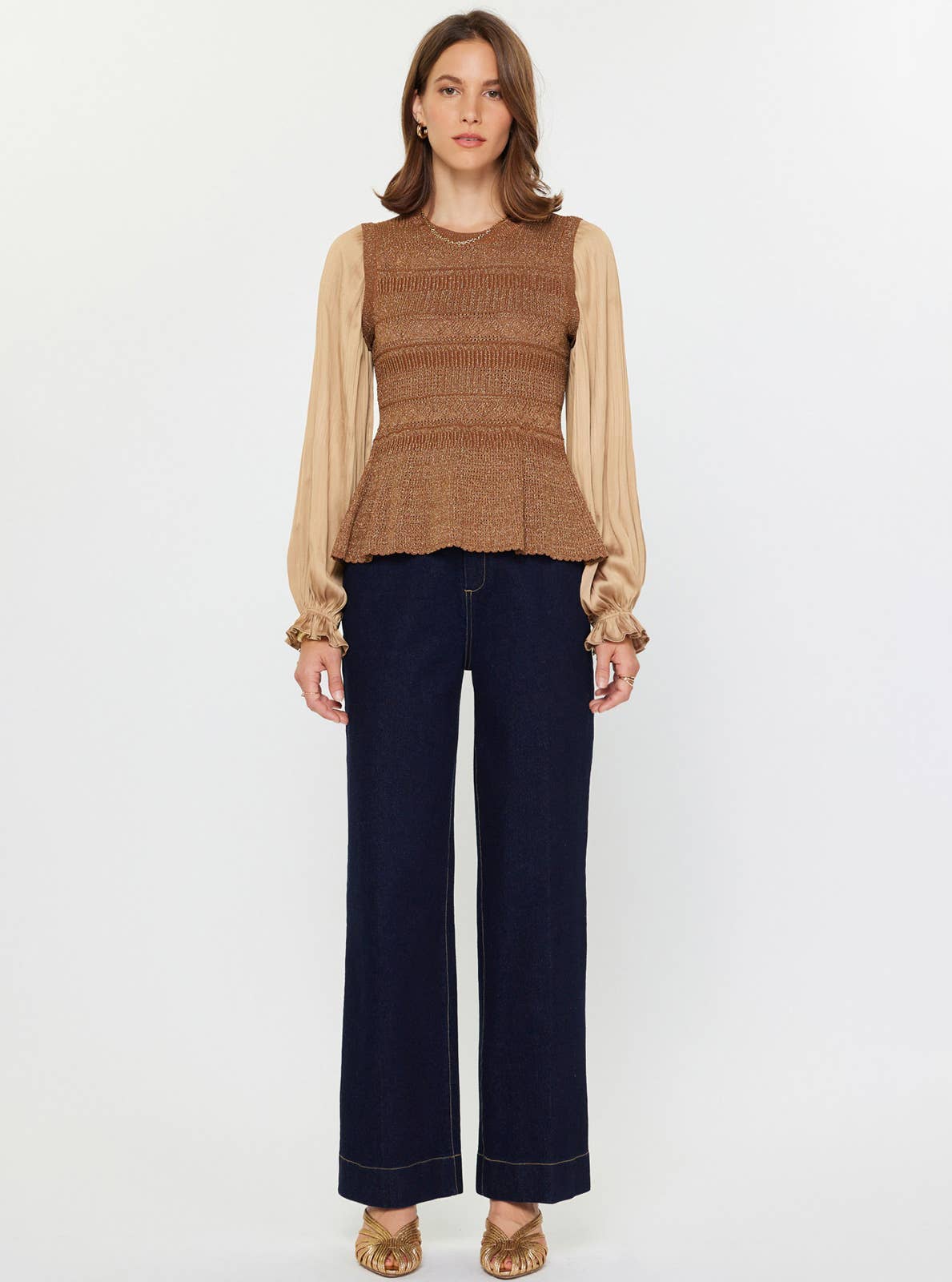 Gilda Glitter Flared Sweater