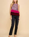 Mona Sequined Peplum Top