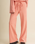 Striped Cotton Knit Wide Leg Pants