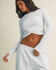 Long Sleeve Crossover Top