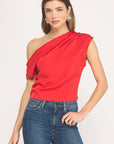 Sloane One Shoulder Satin Top