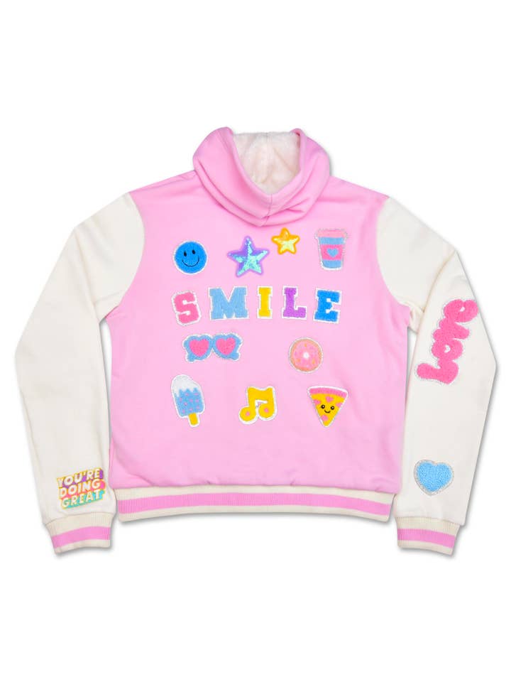 Check It Out Varsity Sweatshirt Jacket