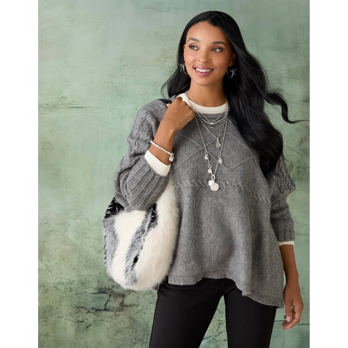Galyna Faux Fur Hobo