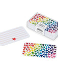 50 Piece Rainbow Hearts Mini Note Cards