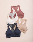 Lace Racerback Bralette - With Removable Bra Pad