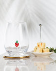 Strawberry Icon Stemless Wine Glass-