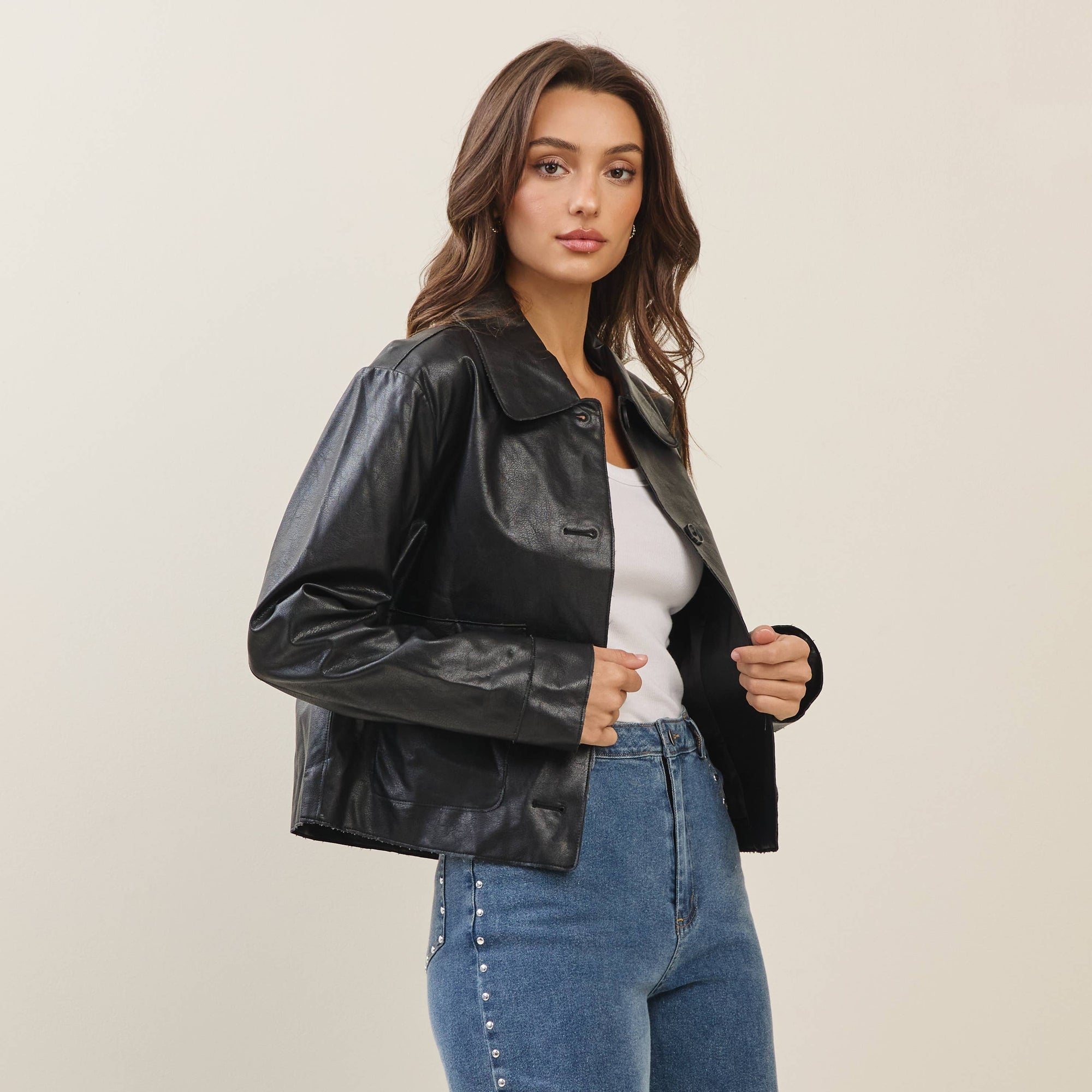 Aesha Vegan Leather Jacket