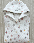 A Cottage Christmas Icons Quilted Hoodie