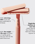 Perfect Glide Safety Razor - Terracotta - sanitystyle