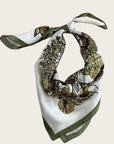 Floral Butterfly Silk Bandana – Elegant Nature Style