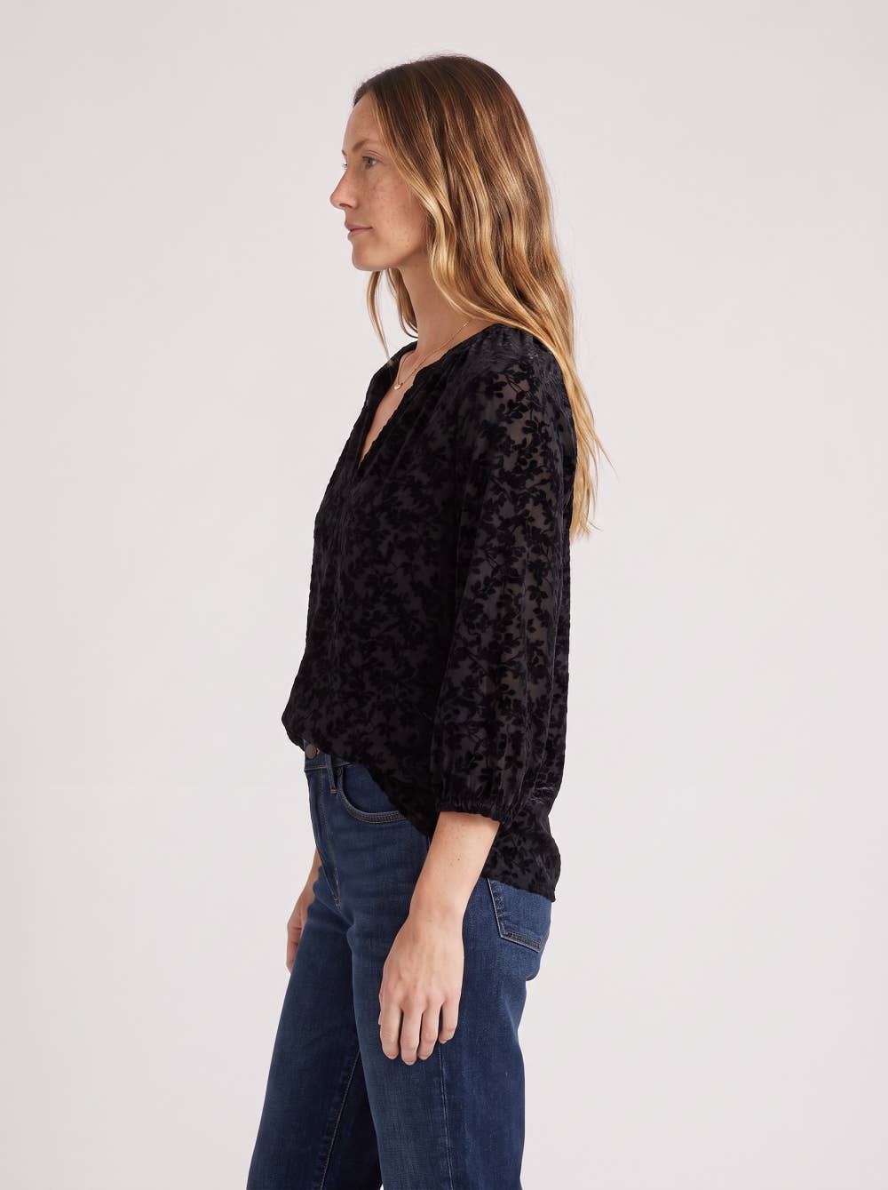 Bethany Floral Burnout Top