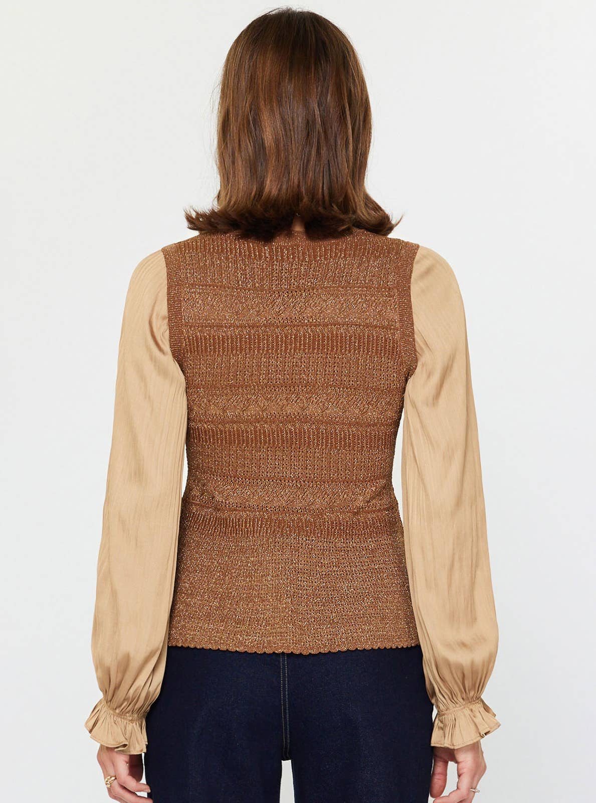 Gilda Glitter Flared Sweater