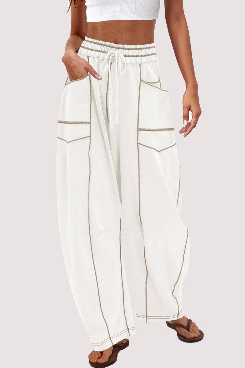 Tessa Wide-Leg Drawstring Pants
