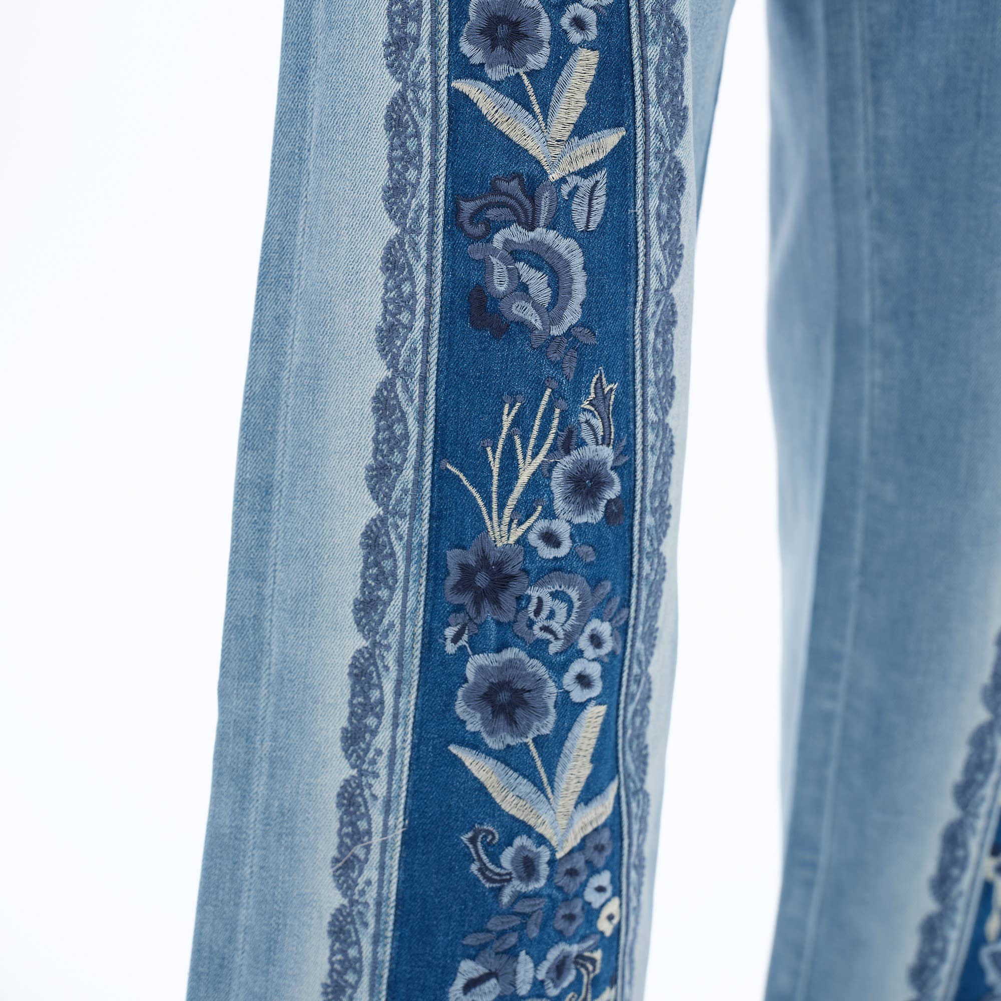 Floral Embroidery Flare Jean