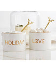Gold Holiday Dip Bowls Book Box - Set of 2