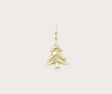 Christmas Tree Charm in Bright White Crystal