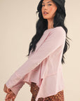 Candace Slub Long Sleeve Layering Top