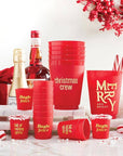 Gold Foil Frost Shot Cups - Holiday Spirits - Set of 10