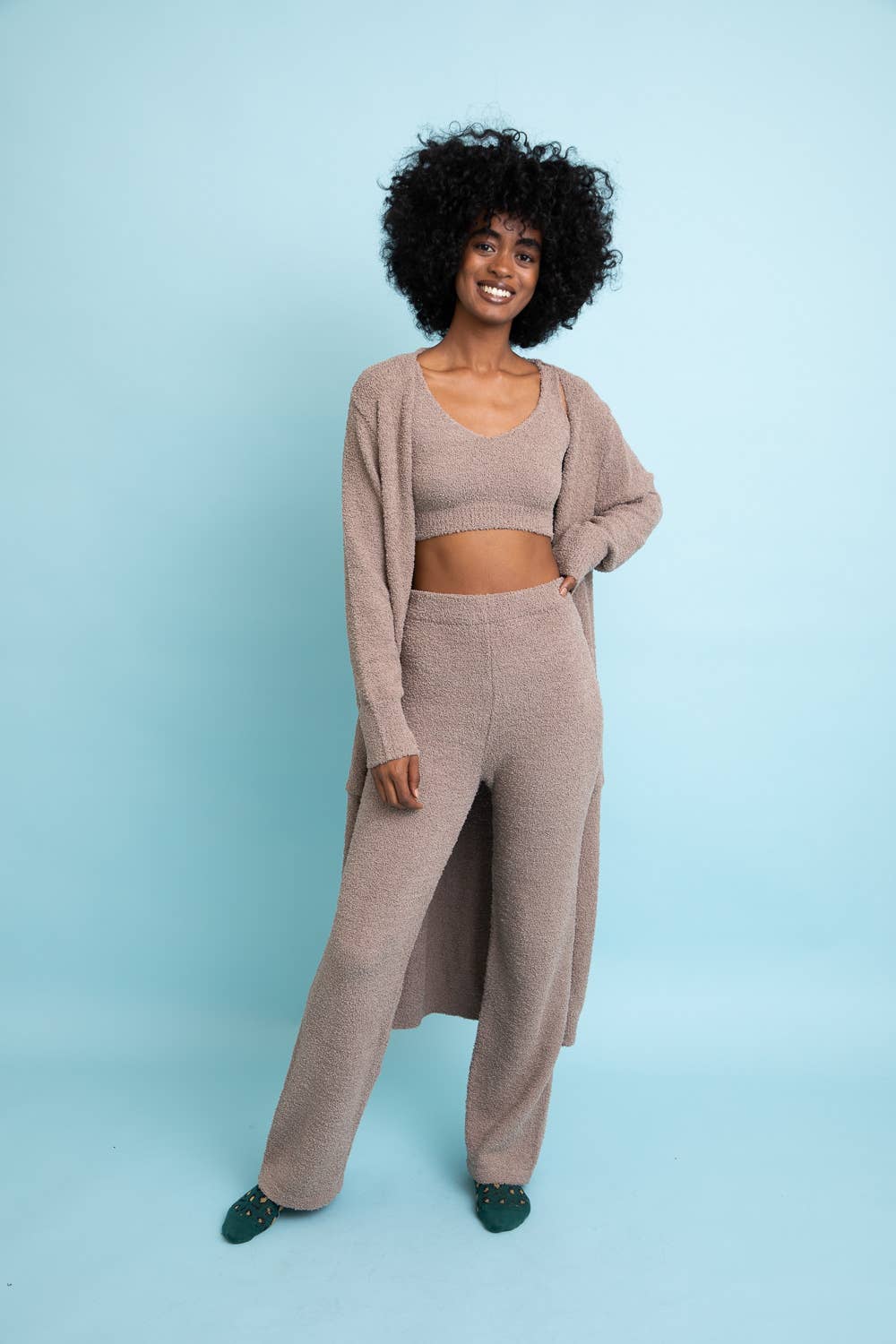 Casual Knit Boucle Lounge Ensemble