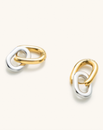 Mixed Metal Link Hoops