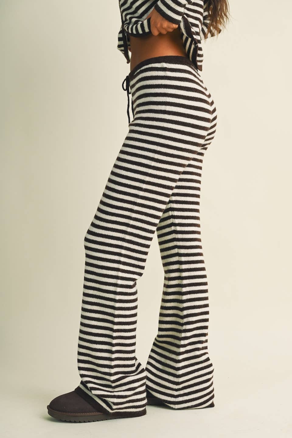 Striped Relaxed Pants with Drawstring Waist