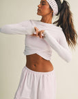 Long Sleeve Crossover Top