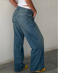 Vinnie Low Rise Wide Leg Denim Jeans
