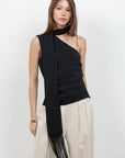 Ruby Asymmetrical Scarf Blouse