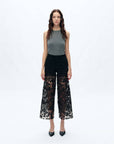 Tina Lace Splice Jeans in Black