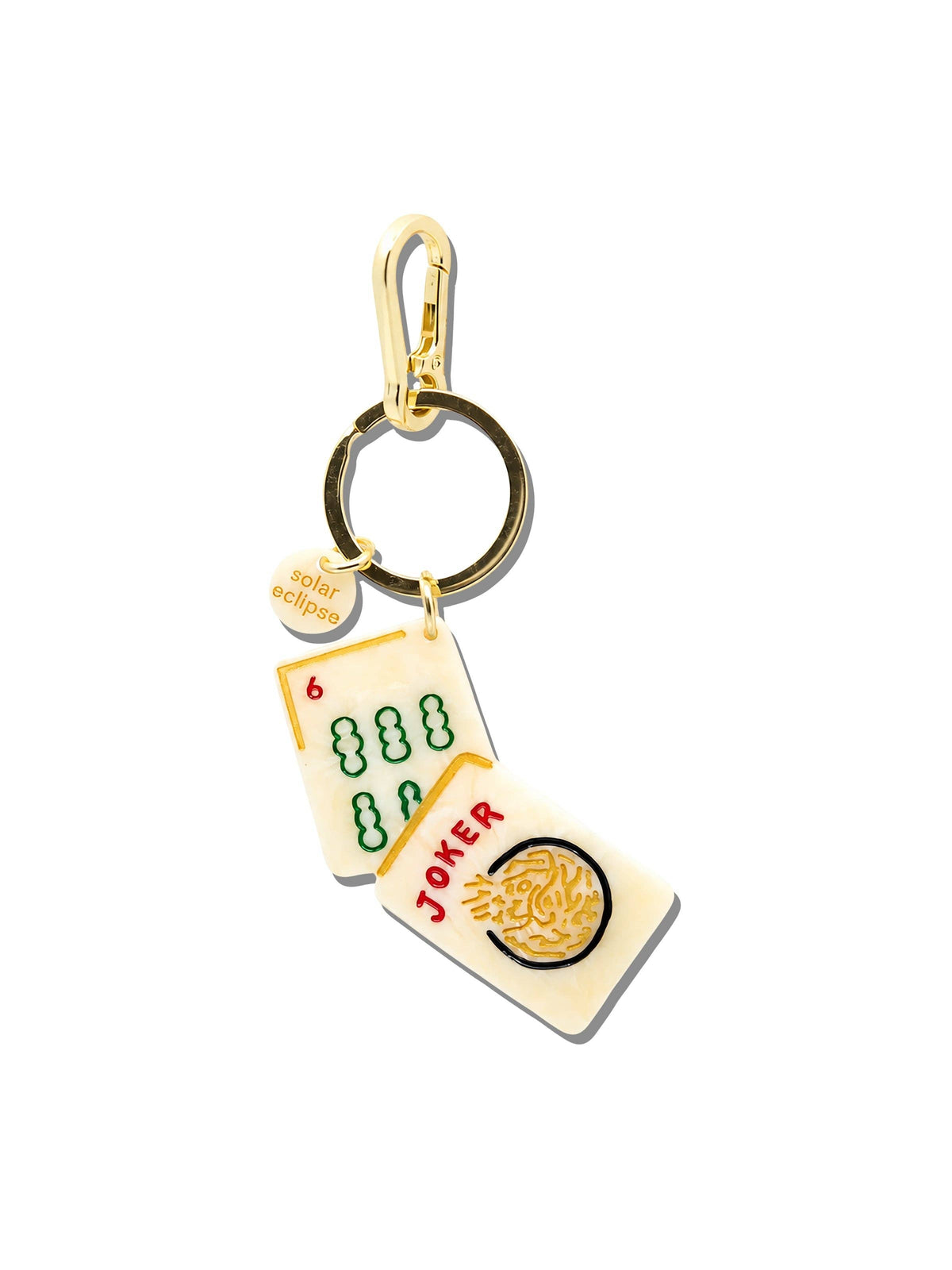 Hand-painted Mahjong Bag Charm + Keychain | Eco-Friendly