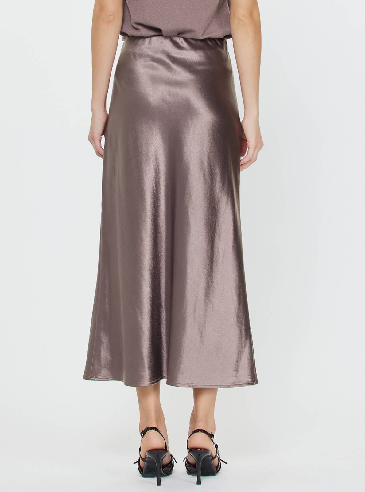Satin Slip Midi Skirt