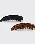 Banana Clip 2pc- Black & Tort