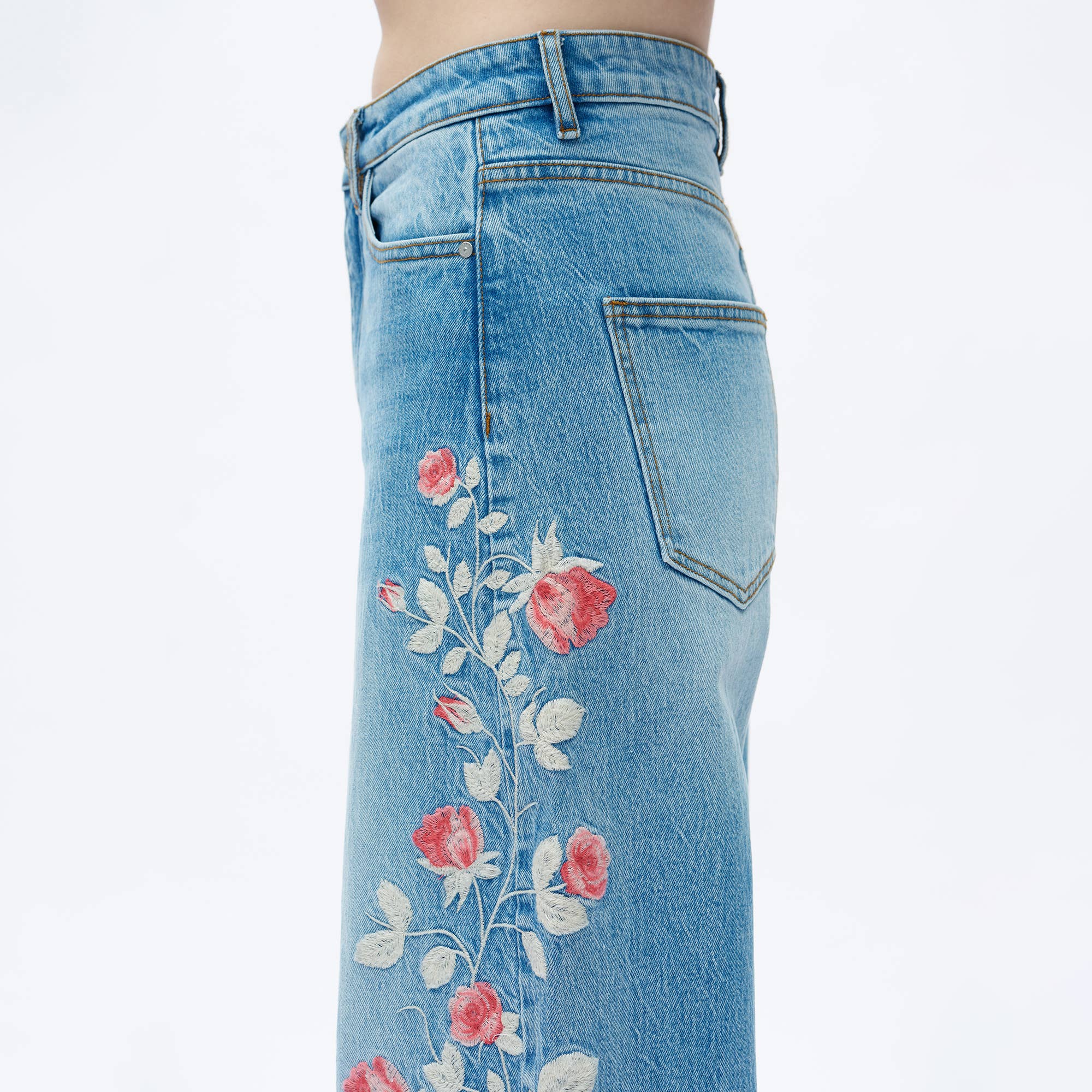 Charlie Floral Embroidery Jean