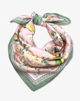 FLORAL BIRD PRINT SILKY FEEL BANDANA SCARF - sanitystyle