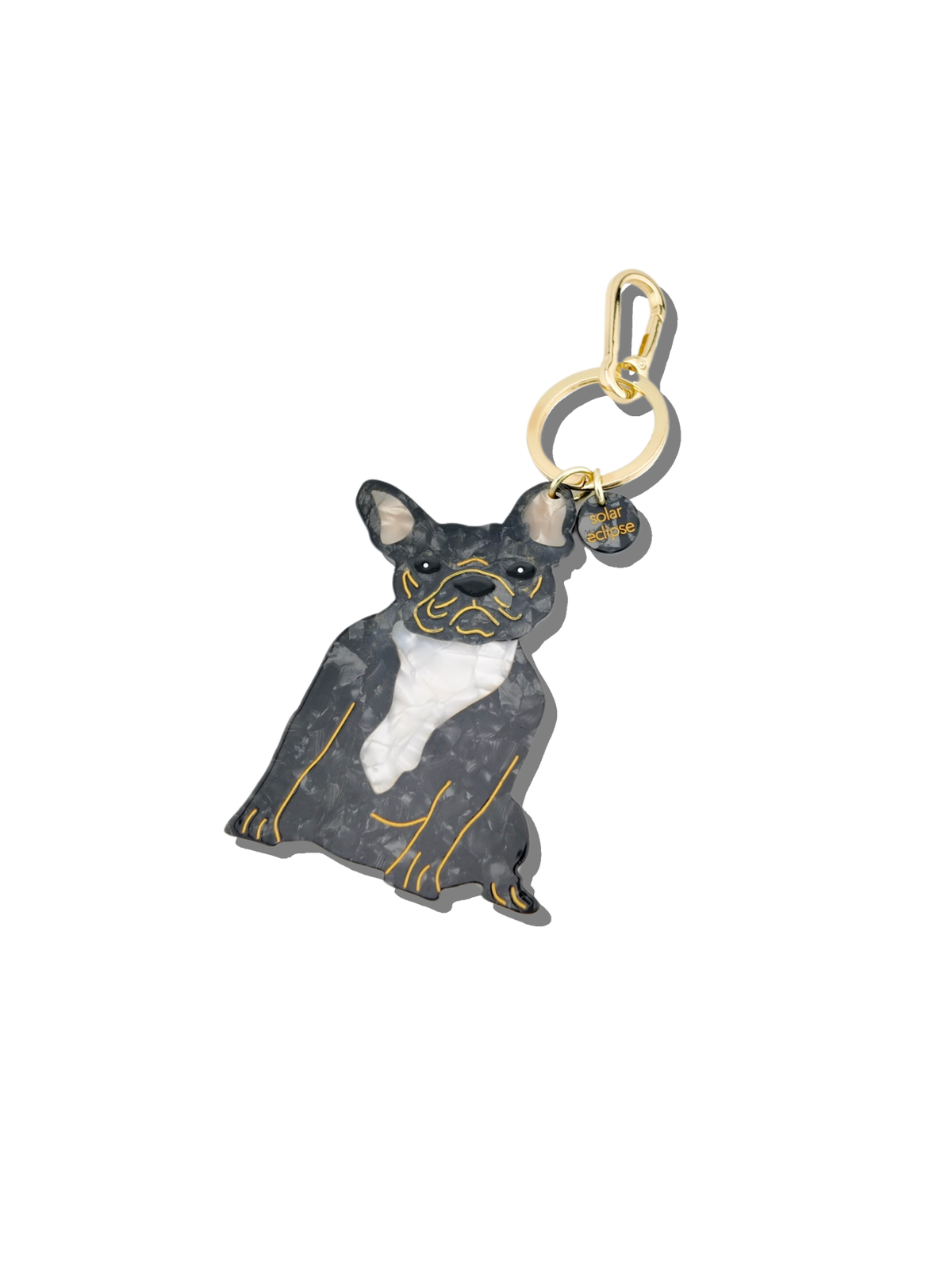 Hand-painted Frenchie Dog Breed Bag Charm + Keychain