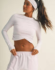 Long Sleeve Crossover Top