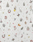 A Cottage Christmas Icons Quilted Hoodie
