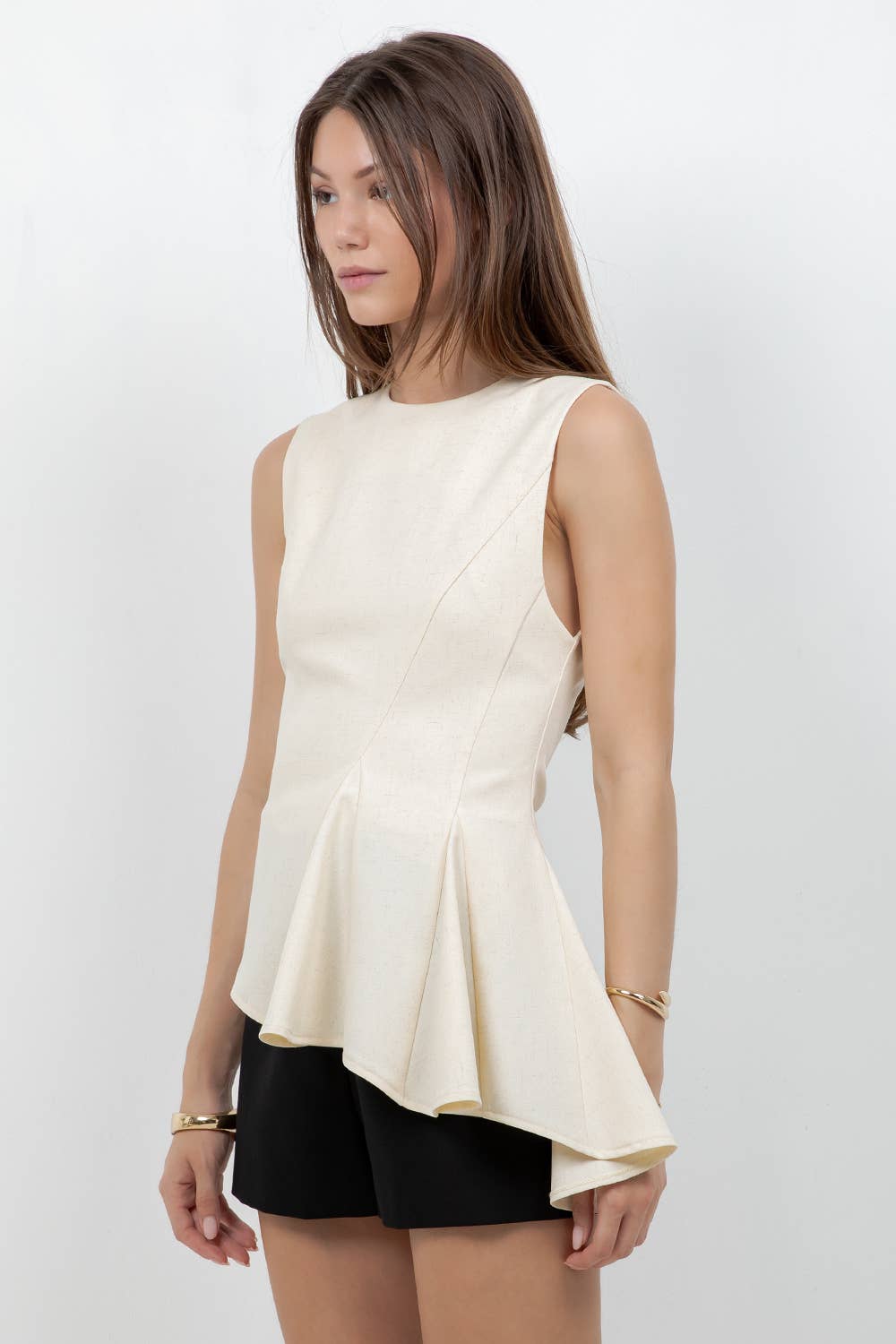 Dina Sleeveless Ruffle Top