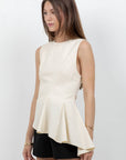Dina Sleeveless Ruffle Top