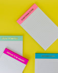 Everything is Fine - Lined Notepad - Perforated Sheets - Pink