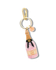 Hand-Painted Rosé Bag Charm + Keychain | Eco-Friendly