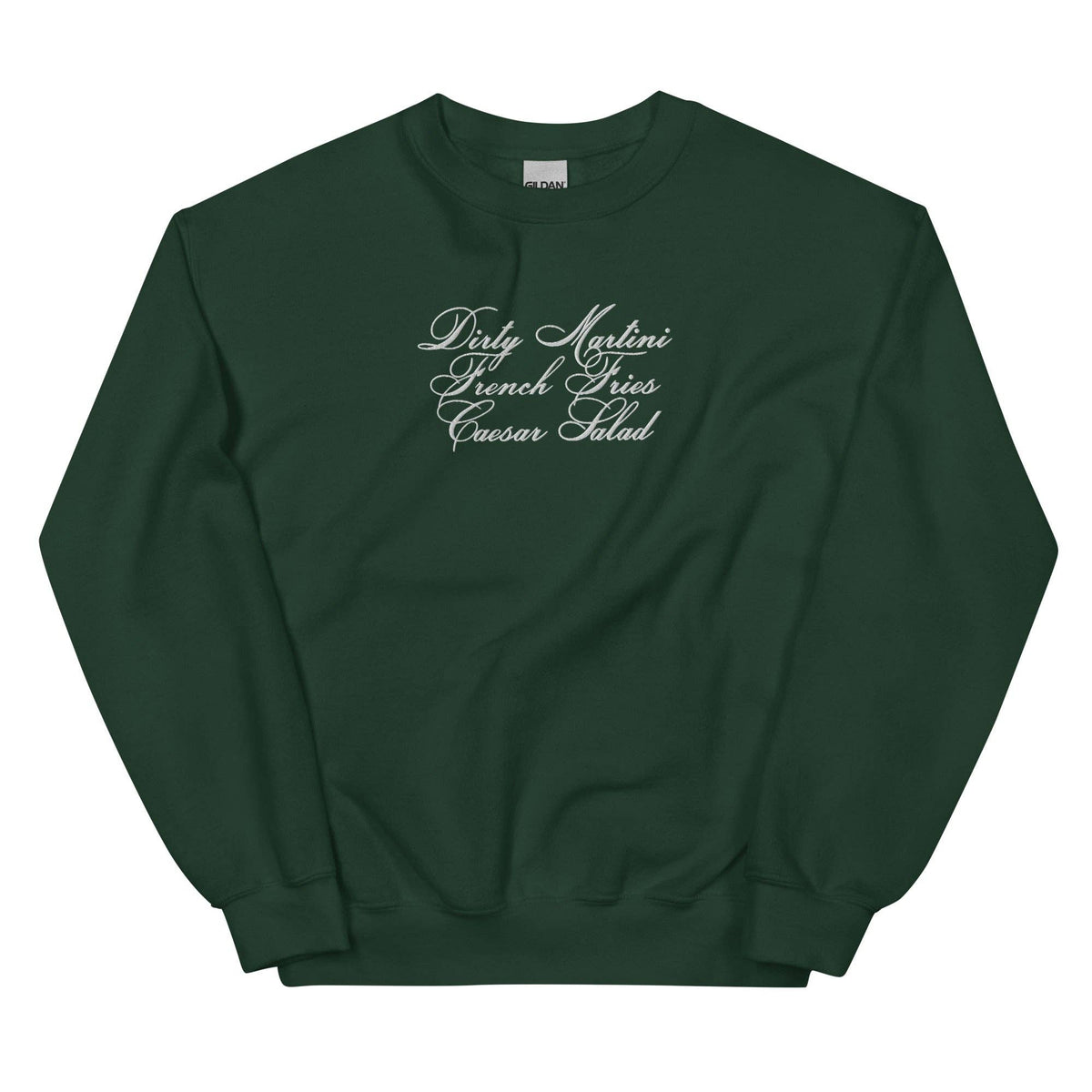 'Martini, Fries &amp; Salad' Sport Crew - Polo Green